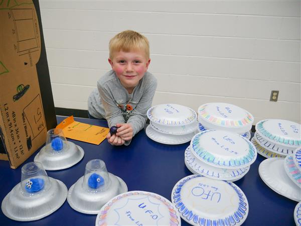 Students participating in Market Day. 